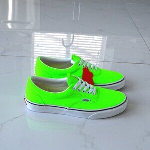vans era neon green gecko sneaker shoes men size 10 canvas skater new